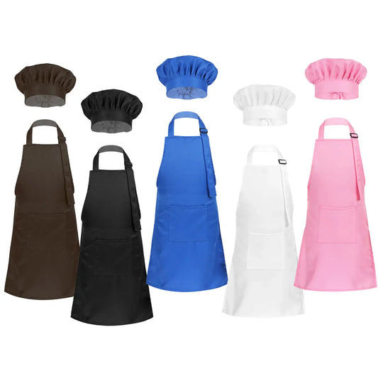 Kids Apron and Chef Hat Set