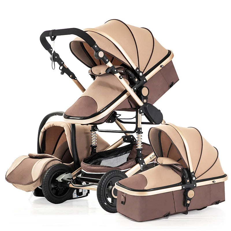 baby stroller expensive 3 in 1 baby stroller Luxury CHINA / pink gray 3in1