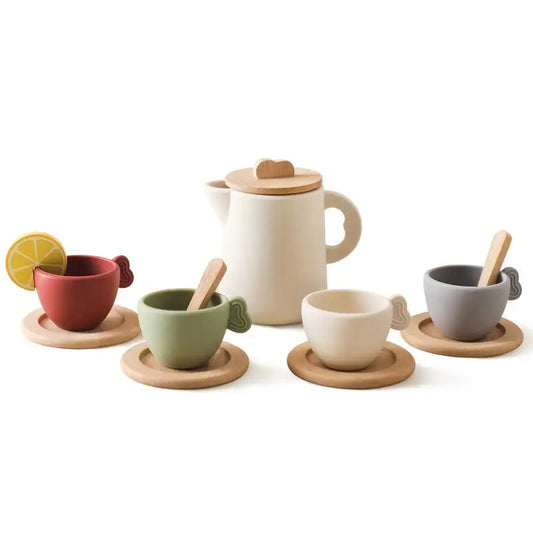 Wooden Miniature Tea Set