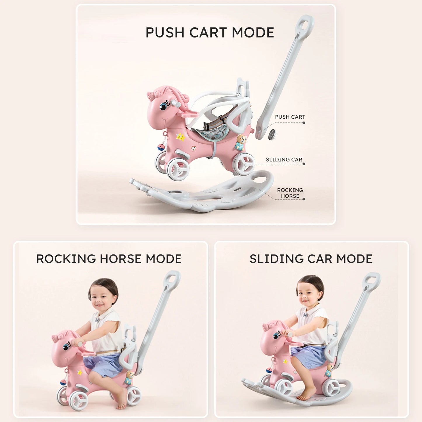 5 in 1 Rocking Horse for Toddlers