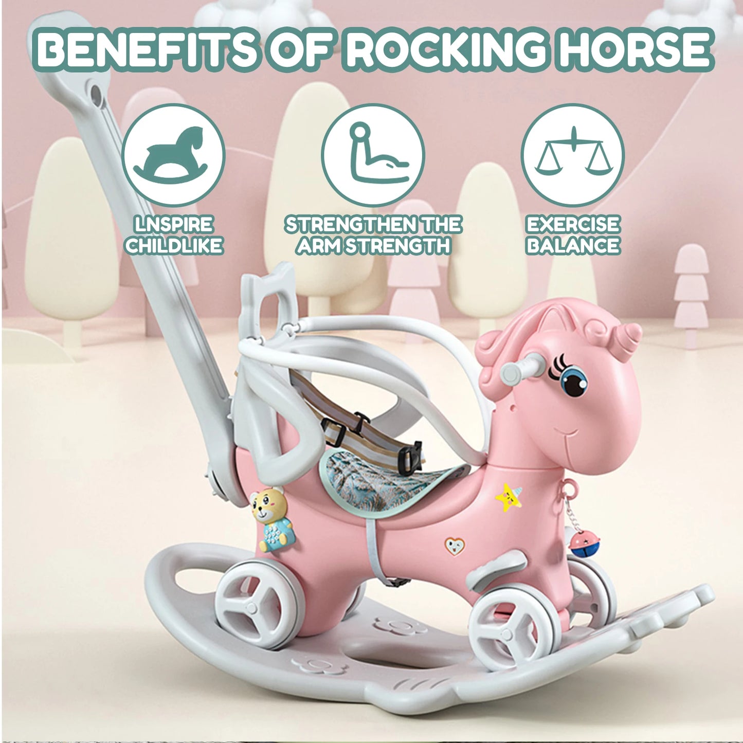 5 in 1 Rocking Horse for Toddlers