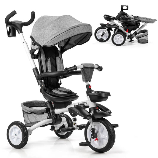 6-In-1 Kids Baby Stroller Tricycle