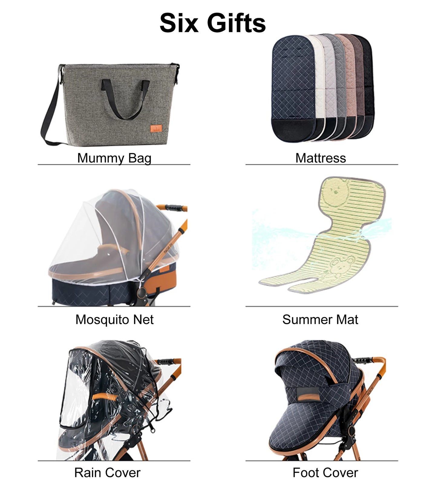 Luxury Portable Travel Pram 3 in 1Baby Stroller