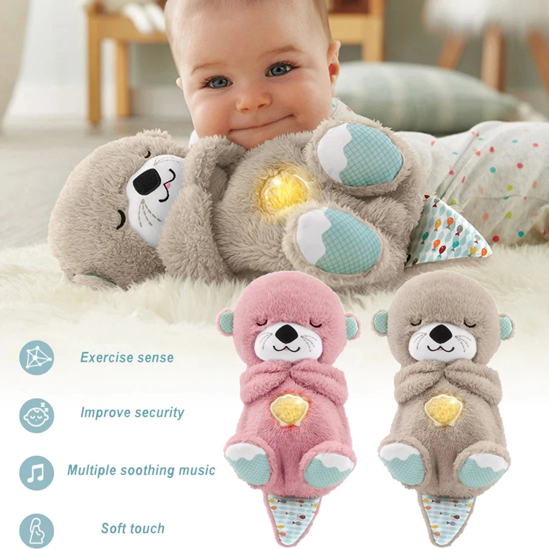 Breathing Bear Baby Sleep Soothing Toy